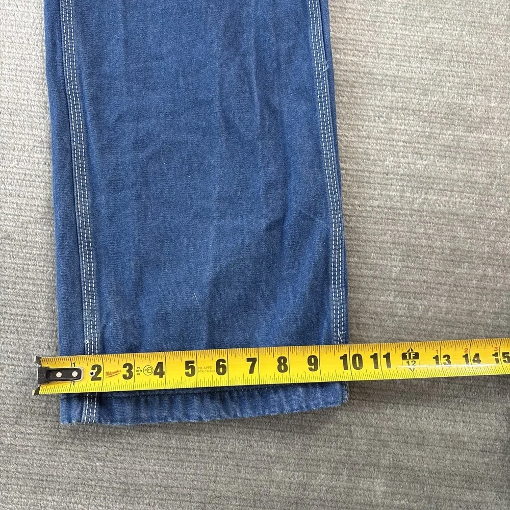 Liberty Bib Overalls Mens 36x32 Carpenter Farmer Work Blue Denim Adjustable